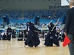 Masa fighting Japan at the 2018 Kendo World Championships